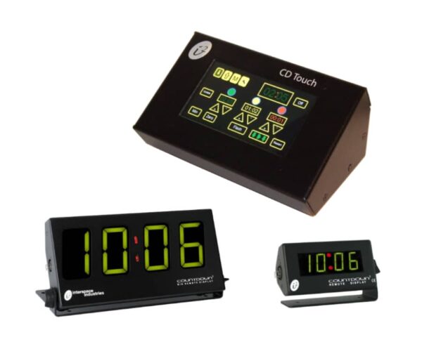 Interspace CountDown Touch 25mm + 75mm Anzeigedisplay Vorderansicht zum Mieten