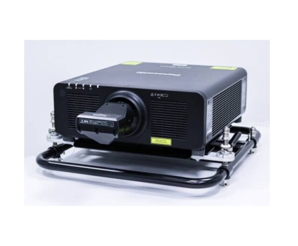 Panasonic Projektor PT-RZ990BEJ & Frame für Spiegeloptik EVO-P10 Rückansicht zum Mieten
