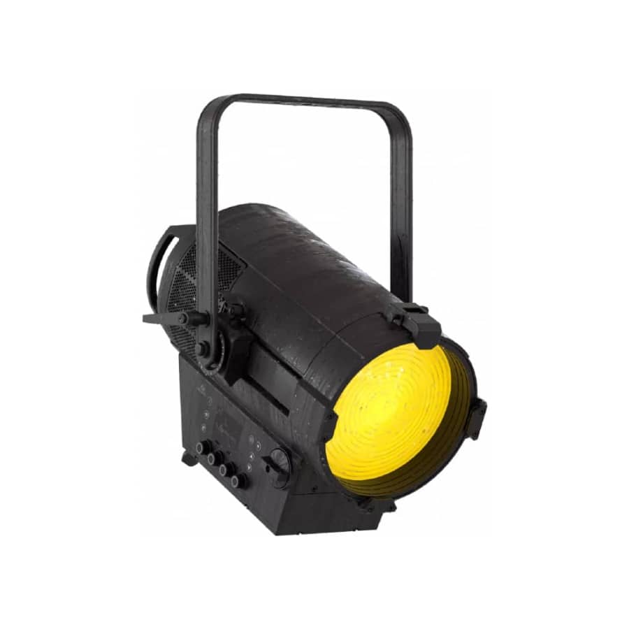 Prolights EclFresnel CT+M IP 350W 6- Farb-LED Vorderansicht zum Mieten