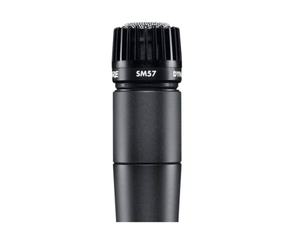 Shure SM57 Mikrofon kabelgebunden Vorderansicht zum Mieten