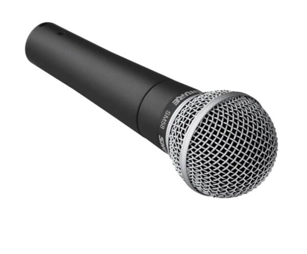 Shure SM58 Mikrofon kabelgebunden Seitenansicht zum Mieten