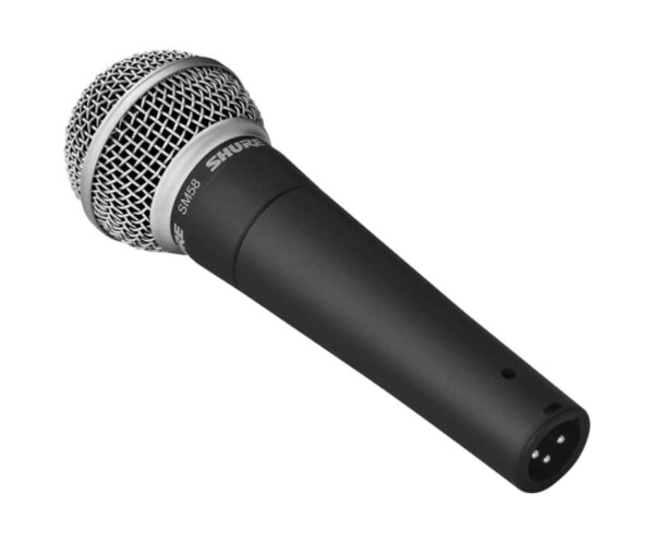 Shure SM58 Mikrofon kabelgebunden Seitenansicht zum Mieten